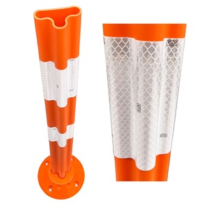 1.2kg 90CMHighway <strong>Traffic</strong> Orange CLOUD SHAPE Reflective Flexible Reflective Pole <strong>Post</strong> <strong>Delineator</strong> Barrier Bollards - Product Image 1