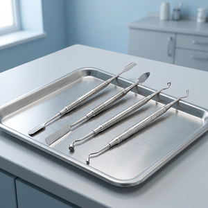 ชุดเครื่องมือปลูกถ่ายฟัน PRF Instruments Dental Implants Set 4 ชิ้น ประกอบด้วยช้อนใส่กระดูก ชุดอุปกรณ์ทันตกรรม สแตนเลสสตีล ใช้เครื่องจักร รับประกัน 2 ปี มาตรฐาน CE - Product Image 2