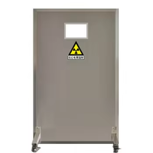 División móvil con blindaje de plomo para sala de fluoroscopia, barrera de atenuación de rayos X con ventana de visualización para la protección del personal médico - Product Image 5