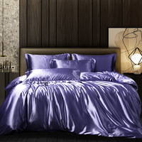 Parures de lit de luxe en soie 100% soie de mûrier 22 Momme, draps-housses