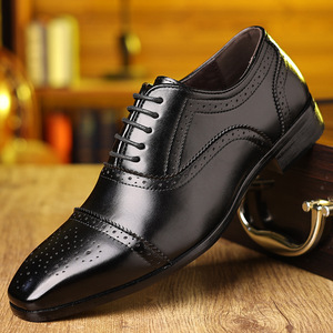 Zapatos Derby de Estilo Británico para Hombre de Alta Calidad, Zapatos de Vestir Formales Casuales de Negocios con Empalmes de Cuero Vintage - Product Image 3