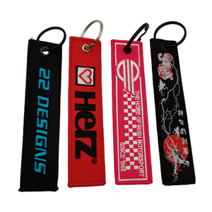 Yyx Chứng Khoán máy bay phản lực thẻ bán buôn Anime thêu chuyến bay tag tùy chỉnh vải móc khóa cho chìa khóa xe Túi Mặt dây chuyền - Product Image 4