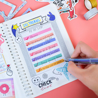 Ensemble de journaux à faire soi-même pour filles, kit cadeau de papeterie pour scrapbooking avec autocollants, stylos colorés, rubans Washi pour fêtes d'anniversaire, cadeau pour enfants