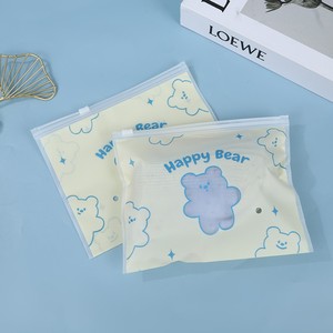 ดีไซน์เรียบง่ายน่ารักถุงบรรจุภัณฑ์ถุงเท้าชุดชั้นในถุงซิปใส PE ถุงเก็บหมวกว่ายน้ำถุงเก็บหน้ากากถุงปิดผนึกด้วยตนเอง - Product Image 3