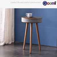 Table d'appoint multifonctionnelle avec chargeur sans fil, port USB, double haut-parleur, table d'appoint moderne, table de chevet pour la maison, la chambre à coucher, le salon