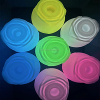 États-Unis Vente chaude Lueur dans le noir Vibromasseur rose lumineuse Femmes Sex Rose Toys