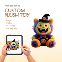 Fabricant CE ASTM OEM ODM, poupée de dessin animé personnalisée pour Halloween, jouet en peluche en coton PP, matériau doux rembourré