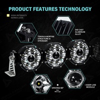 Barra de Luces LED Láser Modular Enlazable de 52 Pulgadas para Techo, para F-250, RAM 2500, Silverado, Can-Am Defender, Todoterreno 4X4, Luz de Trabajo