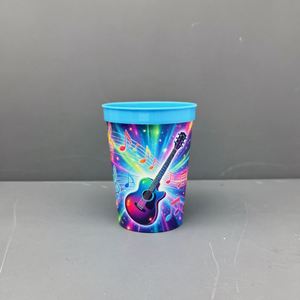 8oz 12oz 16oz Glow in Dark <b>Plastic</b> Stadium Cup with Lid for Night Events PRS - Product Image 6