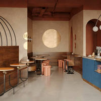 Vitrine de boulangerie à LED en bois personnalisée-Vitrine directe d'usine pour les pâtisseries et les salons de thé Différents styles disponibles