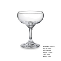 Verre à martini brillant de 150 ml, contourné, pour usage commercial, avec logo personnalisé, pour restaurants, bars, hôtels, événements de lancement