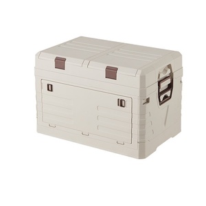 Thiết kế hiện đại lưu trữ di động hộp 66L có thể gập lại cắm trại lưu trữ tủ bên cửa ngoài trời chống bụi <span class=keywords><strong>PP</strong></span> nhựa trường hợp cho xe ô tô - Product Image 1