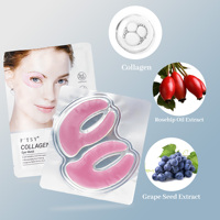 Haute qualité OEM collagène masque pour les yeux huile de cynorrhodon extrait de pépins de raisin soins des yeux patchs papillon forme Hydr Ating peau masque pour les yeux