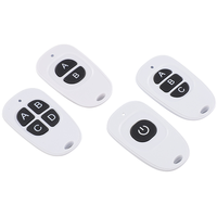 Télécommande universelle sans fil RF 433Mhz, 1 à 4 boutons, interrupteur automatique en plastique ABS pour porte de garage et lumière 12V