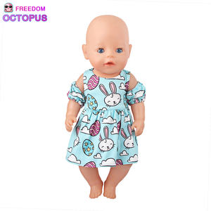 FREEDOM-vestido de muñeca con estampado de girasol, ropa para muñecas de 18 pulgadas, <span class=keywords><strong>precio</strong></span> al por mayor, <span class=keywords><strong>pulpo</strong></span>, novedad de <span class=keywords><strong>2022</strong></span> - Product Image 6