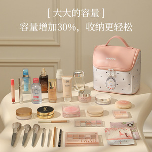 Portable Cosmetic <b>Storage</b> Bag Lightweight Travel <b>Toiletry</b> Case With Soft Handle Water Proof Home <b>Storage</b> Blue And Pink Custom - Product Image 3