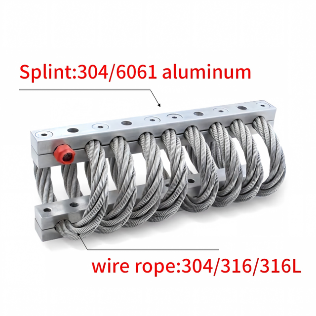 Efficient Aerospace Industry ALJ-812 Series Stainless Steel Wire Rope Isolator Land Transport Armored Vibration Isolators