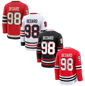 Meilleure qualité, cousu, personnalisable # Maillot de hockey sur glace américain brodé 98 Connor Bedard - Product Image 1