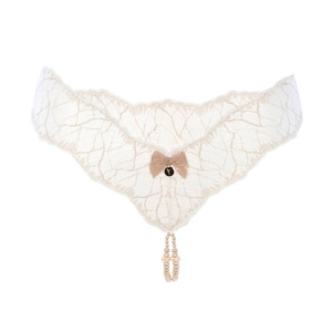 Sous-vêtements pour femmes en dentelle extensible <span class=keywords><strong>italienne</strong></span> fine, string à double rangée de perles, string sexy pour femmes - Product Image 4