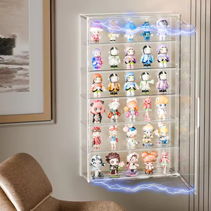 60*35*12CM Collectibles Organizer <b>Wall</b>-mounted Transparent Foldable Blind Box <b>Display</b> <b>case</b> Box with Magnetic Door - Product Image 4