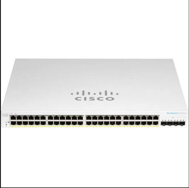 CBS220-48P-4G CBS220-48P-4G-CN  Business 220 Series Smart Switches 48 Port Poe Layer 2/ 3 Industrial Ethernet Switch