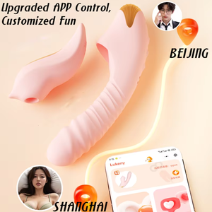 เครื่องกระตุ้นจุดจีและคลิตอริสแบบดูด 6in1 พร้อมระบบทำความร้อนผ่านแอพพลิเคชั่น กระตุ้นหัวนม คลิตอริส และทวารหนัก ของเล่นทางเพศสำหรับผู้หญิง - Product Image 2