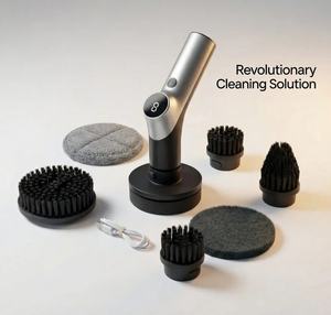 Brosse de nettoyage électrique, Brosse rotative sans fil rechargeable multifonction pour salle de bain, sol et cuisine ; Manche extensible - Product Image 1