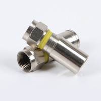 MT-7103 F-conector de compresión estándar 75-5, cable coaxial, RG6, cuatro escudo, tipo F