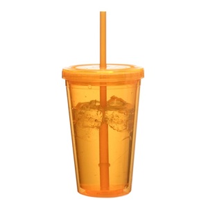 16oz <b>Double</b> <b>Wall</b> Acrylic Tumbler with Straw - Product Image 3