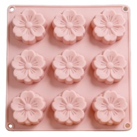 Moule en silicone 3D en forme de fleur, grand format, écologique, personnalisé Naike, pour mousse, gâteau, truffe, dessert français, boîte