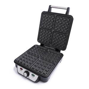 Gaufrier 1500 W avec thermostat, voyant lumineux, surface antiadhésive et nettoyage facile pour préparer jusqu'à 4 gaufres. - Product Image 1