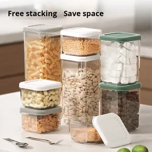 Modern Square Food <strong>Storage</strong> <strong>Jar</strong> <strong>Kitchen</strong> Fresh-Keeping Snack <strong>Storage</strong> Box with PP Plastic Transparent Grain <strong>Storage</strong> <strong>Jar</strong> - Product Image 3