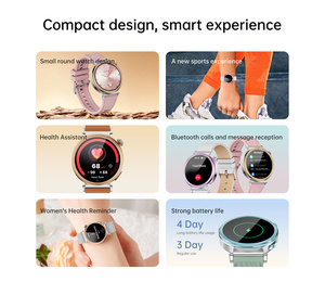 Montre connectée Kalobee, appels, Android, iOS, étanche IP68, écran AMOLED, SK9 Mini, bracelet magnétique, HD, ronde, sport, pour femmes. - Product Image 6