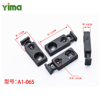 En gros, bloque-cordon de couleur personnalisée avec logo personnalisé, à trou unique, en plastique ABS sans nickel, OEM accepté