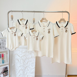 Nhà Máy Bán Hàng Trực Tiếp của Phụ huynh-Con Dresses Polo Áo Sơ Mi Cho Một Gia Đình Ba Và Bốn Mẹ Và Quần Áo Trẻ Em - Product Image 5