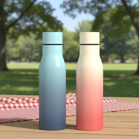 Bouteille d'eau isotherme en acier inoxydable à petite ouverture avec logo personnalisé, avec cordon, portable, anti-fuite, gobelets thermiques sous vide pour le sport