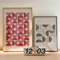Impression d'art mural minimaliste moderne en aquarelle sur toile - Design simple noir et blanc pour la décoration de la maison
