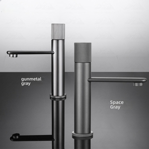 Wayon maison salle de bain chaud froid <span class=keywords><strong>lavabo</strong></span> en céramique brossé plein moderne pistolet gris laiton robinet minimaliste créatif - Product Image 2
