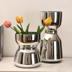 Jarrón de Vidrio Plateado de Lujo Nórdico, Jarrón Hidropónico de Escritorio para Flores, Jarrones al por Mayor - Product Image 1