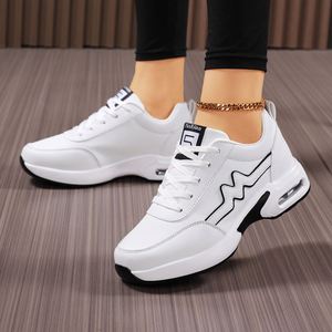 Nouvelles baskets décontractées à plateforme pour femmes 2026, confortables, blanches, à talons épais, chaussures tendance - Product Image 1