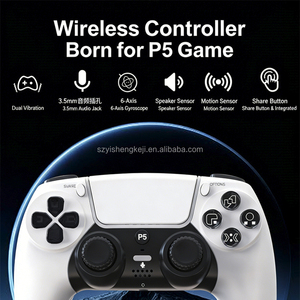 P50A Bewegungssensor Kabelloser BT Dual-Vibration Spielcontroller für PS5 Slim Pro Konsole/PC/Steam <span class=keywords><strong>Gamepad</strong></span> mit 3,5mm <span class=keywords><strong>Audio</strong></span>-Lautsprecher - Product Image 6