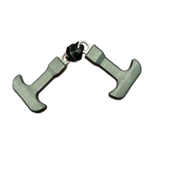 Vente directe d'usine, fermeture éclair en métal durable en alliage de zinc, double face, double verrouillage, étanche, pour équipement de plein air