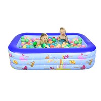 Grande piscine gonflable pour enfants et bébés, utilisation à domicile et en extérieur, matériau PVC, pompe à air incluse, natation, baignade, sports nautiques
