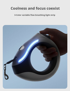 <span class=keywords><strong>Laisse</strong></span> de <span class=keywords><strong>chien</strong></span> rétractable automatique avec lumière LED de 10 pieds, rechargeable, en PP solide + cuir, luxe, mode, mains libres, pour animaux de compagnie - Product Image 6