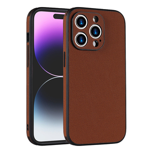 Étui de téléphone en <span class=keywords><strong>cuir</strong></span> texturé anti-chute de style professionnel uni pour <span class=keywords><strong>iPhone</strong></span> - Product Image 4