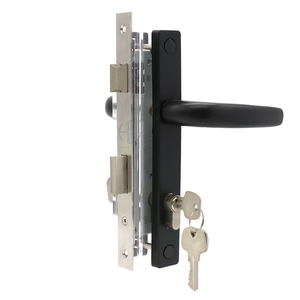 Poignée de porte en alliage d'aluminium avec corps de serrure pour portes intérieures, design moderne, pour salle de bain et chambre <span class=keywords><strong>à</strong></span> coucher, fournisseur d'origine - Product Image 2