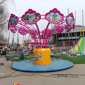 Wahana Permainan Kursi Terbang Kartun Natal untuk Anak-Anak, Berukuran Besar, Menggunakan Koin - Product Image 3