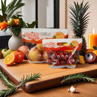 Sacs d'emballage transparents à fermeture éclair sur mesure pour fruits, cerises et légumes frais, fabriqués en Chine