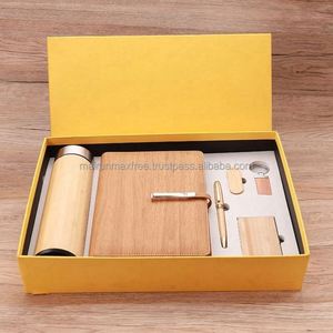 Ensemble cadeau promotionnel d'entreprise personnalisable, bloc-notes A5, thermos, porte-clés, étui pour cartes de visite, stylo, cadeaux de bienvenue pour entreprises - Product Image 5