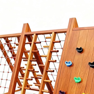 Pont d'équilibre en bois de haute qualité pour enfants, équipement de terrain de jeu extérieur Qiuqian Garden, modèle <span class=keywords><strong>KAILANG</strong></span> KLPP02, capacité de 100 kg - Product Image 5